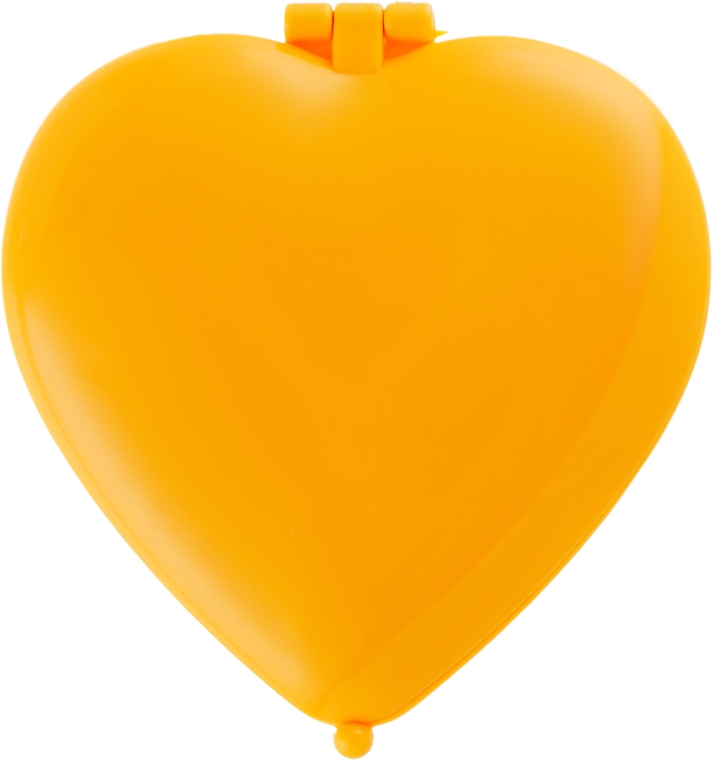 Дзеркало косметичне у вигляді серця, 85550, помаранчеве - Top Choice — фото N1