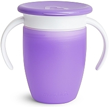 Чашка-непроливайка с крышкой, фиолетовая, 207 мл - Miracle  — фото N2