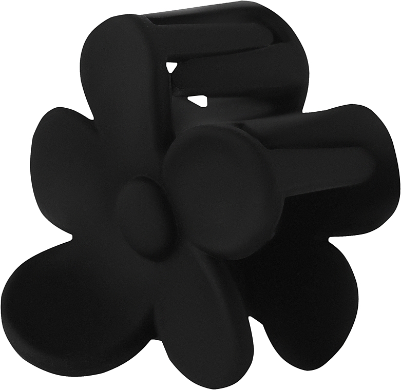 Заколка для волос "Цветок", 4 х 3.5 см, черная матовая - Frau Schein — фото N1