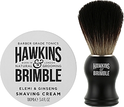 Набор - Hawkins & Brimble Shaving Gift Set Silver (shaving/cr/100ml + acs/1pcs) — фото N2