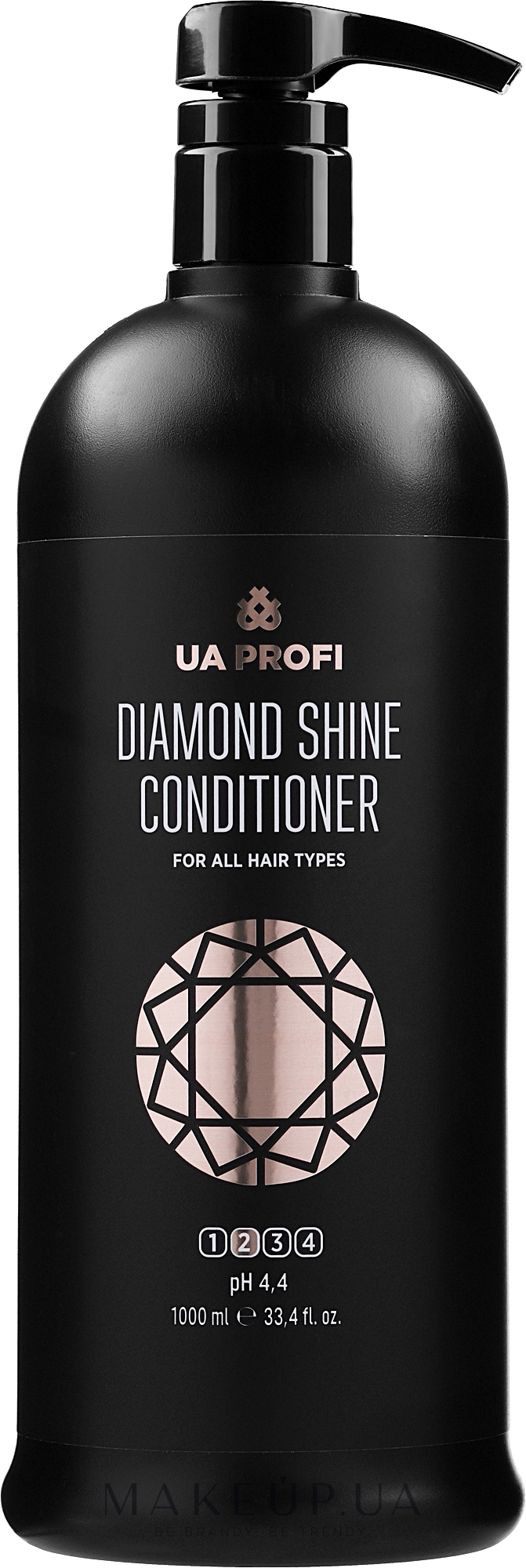 Кондиционер "Бриллиантовый блеск" для всех типов волос - UA Profi Diamond Shine For All Hair Types Conditioner pH 4.4 — фото 1000ml