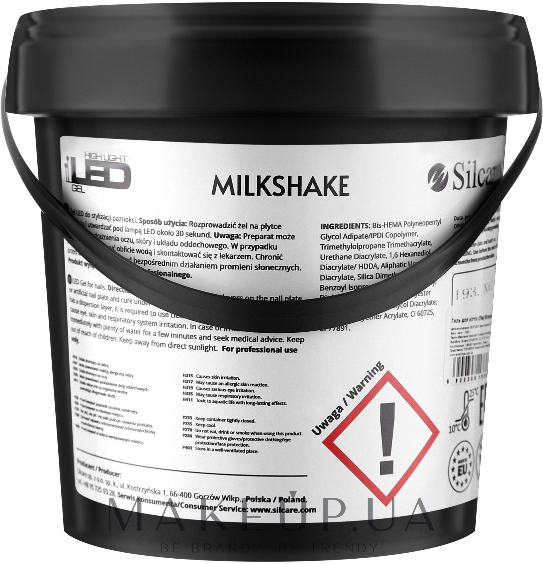 Гель для наращивания ногтей - Silcare High Light LED Milkshake — фото 1000g