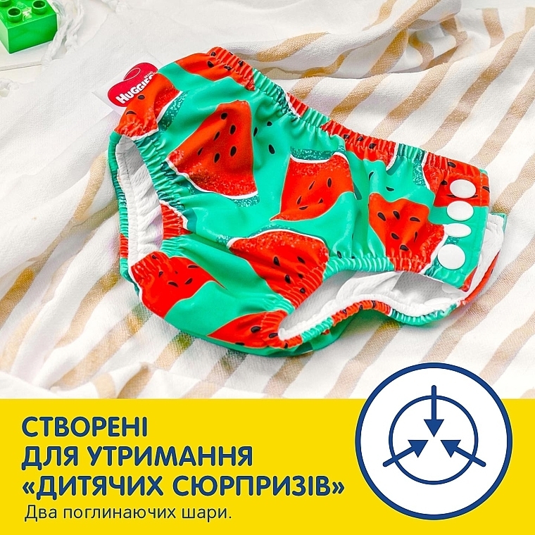 Многоразовые подгузники-трусики для плавания "Little Swimmers Watermelon" 2-3 (5-11 кг), 1 шт. - Huggies — фото N6