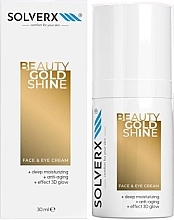 Духи, Парфюмерия, косметика Крем для лица и глаз "Золотое сияние" - Solverx Beauty Gold Shine Face & Eye Cream