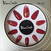 Штучні нігті - Deni Carte Pasde Tipsy Xmas 5784 Red — фото N1