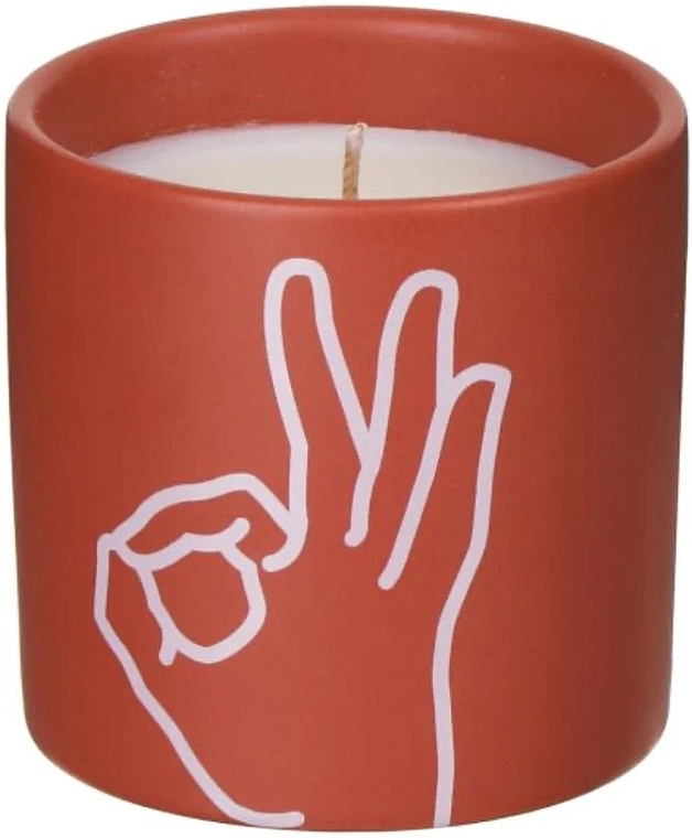 Ароматическая свеча - Paddywax Impressions Ceramic Candle It's Ok Coral Rosewater & Santal — фото N2