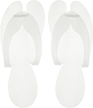 Одноразовые тапочки для салонных процедур "Эконом", белые, 25 пар - Panni Mlada — фото N2