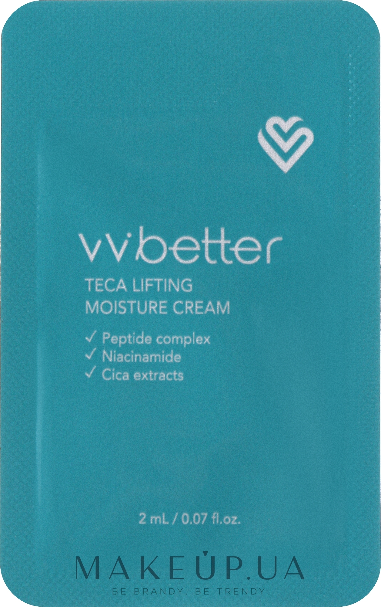 Увлажняющий крем с пептидами - Vvbetter Teca Lifting Moisture Cream (пробник) — фото 2ml