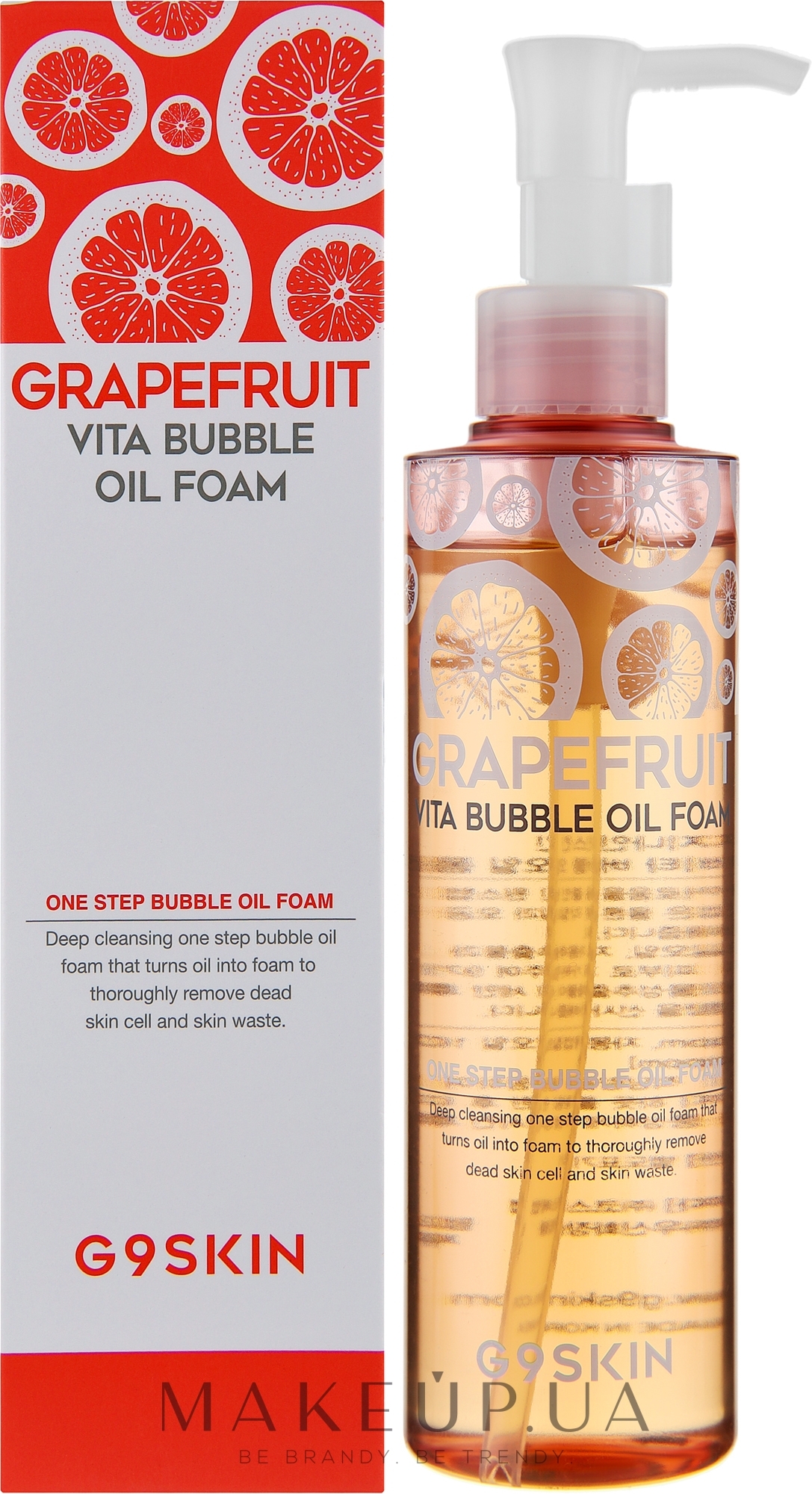 Пінка для вмивання з екстрактом грейпфрута - G9Skin Grapefruit Vita Bubble Oil Foam — фото 210g
