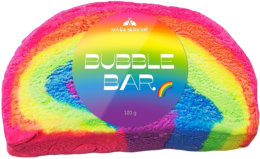 Твердая пена для ванны - Sovka Skincare Bubble Bar Fruit Rainbow