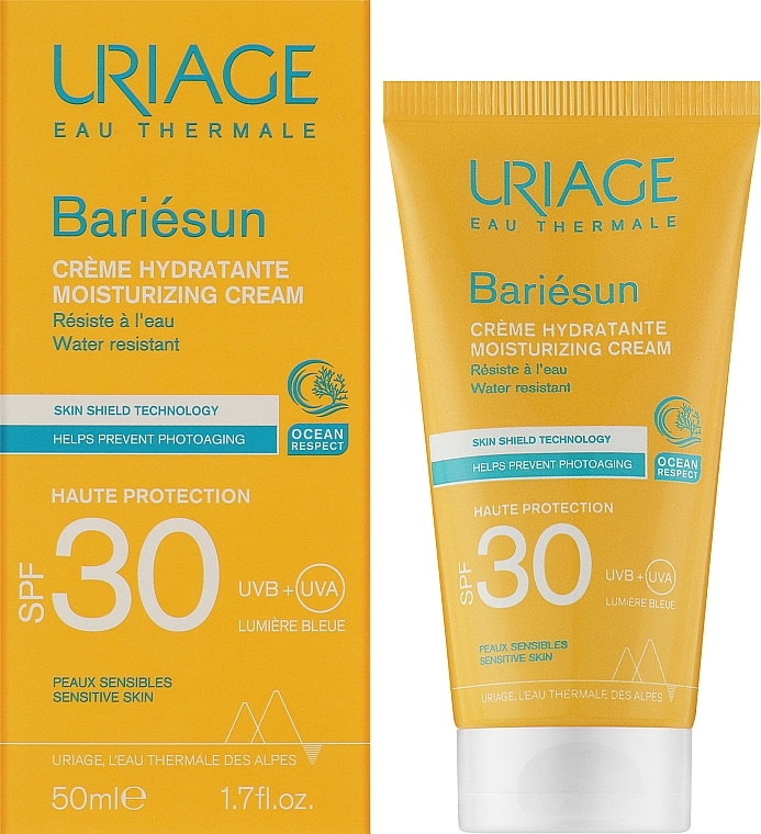 Сонцезахисний крем для обличчя - Uriage Bariesun Moisturising Cream High Protection SPF30+ — фото N2