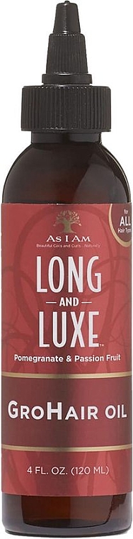 Олія для волосся - As I Am Long & Luxe Pomegranate & Passion Fruit Grohair Oil — фото N1