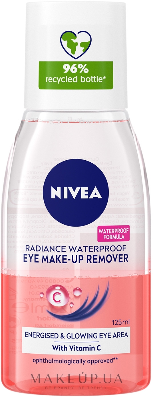 Средство для снятия макияжа с глаз "Сияние кожи" - NIVEA Radiance Waterproof Eye Make-Up Remover — фото 125ml