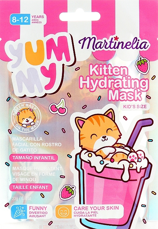 Увлажняющая маска для лица - Martinelia Yummy Kitten Face Hydrating Mask — фото N1