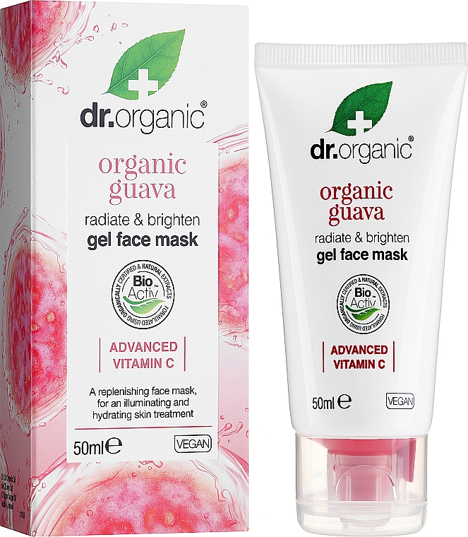 Маска для обличчя з органічним гелем гуави - Dr. Organic Organic Guava Gel Face Mask — фото N2