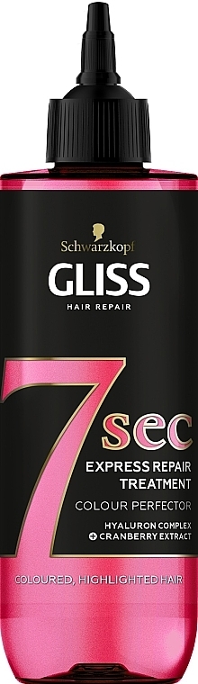 Экспресс-маска 7 секунд для окрашенных и мелированных волос - Gliss Color Perfector — фото N1