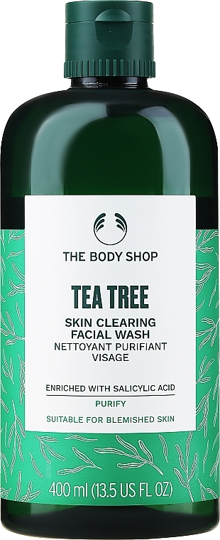 Гель для вмивання обличчя "Чайне дерево" - The Body Shop Tea Tree Skin Clearing Facial Wash 91% Natural Origin — фото N1