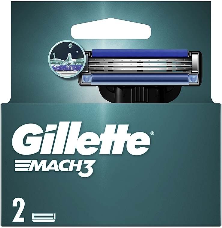 Сменные кассеты для бритья, 2 шт. - Gillette Mach3 — фото N2