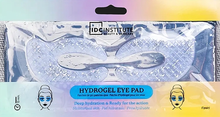 Гидрогелевые патчи для кожи вокруг глаз с блестками - IDC Institute C Shaped Glitter Hydrogel Eye Pad Blue — фото N1