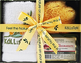 Набор - Kalliston Pomegranate (soap/100g + sponge + towel) — фото N1