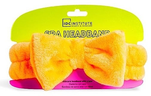 Повязка на голову, оранжевая - IDC Institute Neon Spa Headband — фото N1