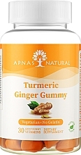 Харчова добавка "Куркума та імбир", 30 жувальних пастилок - Apnas Natural Turmeric Ginger Gummy — фото N1