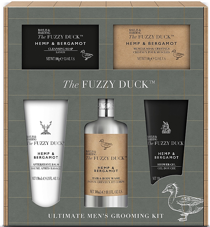 Набір, 5 продуктів  - Baylis & Harding The Fuzzy Duck Men's Hemp & Bergamot Luxury Grooming — фото N1