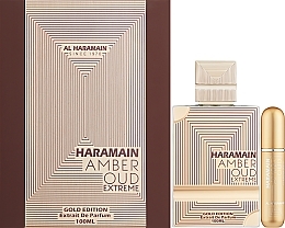 УЦЕНКА Al Haramain Amber Oud Gold Edition Extreme Pure Perfume Gift Set - Набор (perfume/100ml + atomiser/10ml) * — фото N2