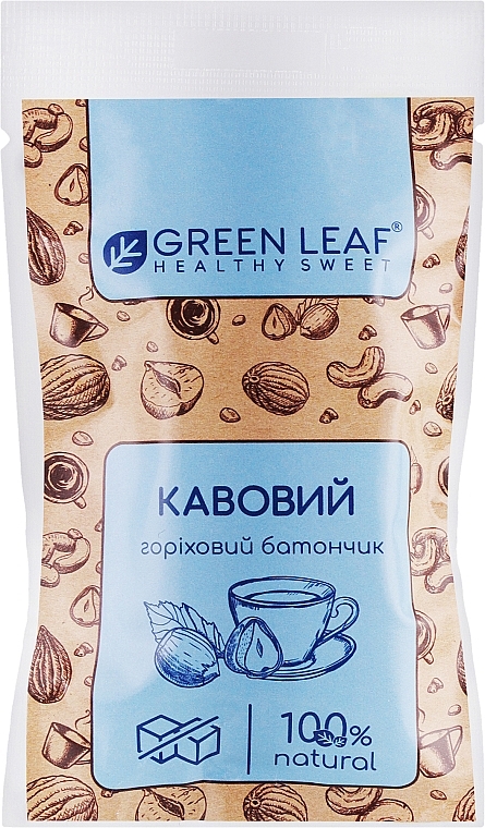 Ореховый батончик "Кофейный" - Green Leaf — фото N1