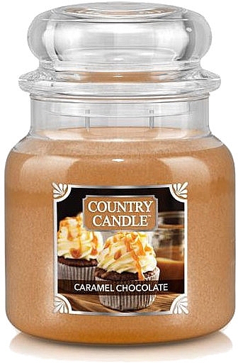 Ароматическая свеча в банке - Country Candle Caramel Chocolate — фото N1