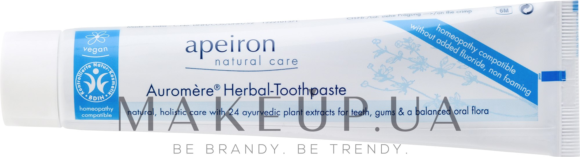 Гомеопатическая зубная паста - Apeiron Herbal Toothpaste Homeopathic — фото 75ml