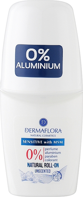 Шариковый дезодорант "Для чувствительной кожи" - Dermaflora Natural Roll-on Sensitive With MSM — фото N1