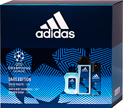 Парфумерія, косметика Adidas UEFA Dare Edition - Набір (sh/gel/250ml + deo/spray/150ml + edt/100ml)