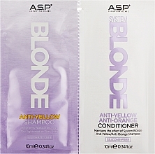 Набір - ASP System Blonde Anti-Yellow Sachet (shm/10ml + cond/10ml) — фото N1