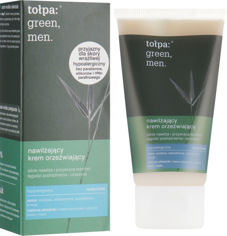 Зволожувальний крем для обличчя - Tolpa Refreshing Moisturizing Cream For Men — фото N1