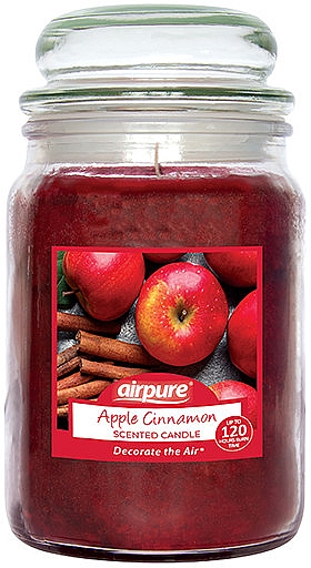 Ароматична свічка "Яблуко та кориця" - Airpure Jar Scented Candle Apple Cinnamon — фото N1