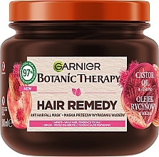 Зміцнююча маска для слабкого, схильного до випадіння волосся "Касторова олія і мигдаль" - Garnier Botanic Therapy Hair Remedy Anti Hair Fall Mask — фото N3