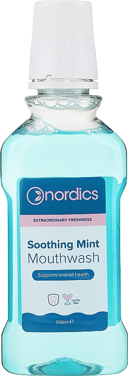 Ополіскувач для порожнини рота "Заспокійлива м'ята" - Nordics Soothing Mint Mouthwash — фото N1