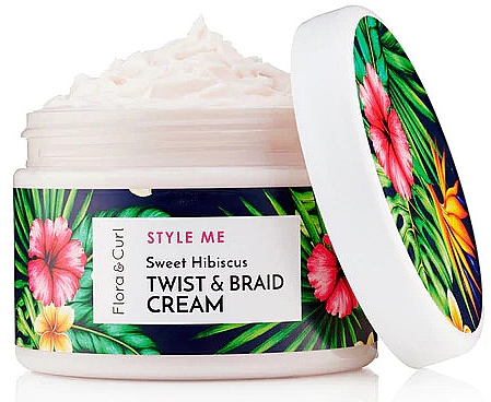 Крем для волос - Flora & Curl Style Me Sweet Hibiscus Twist & Braid Cream — фото N1