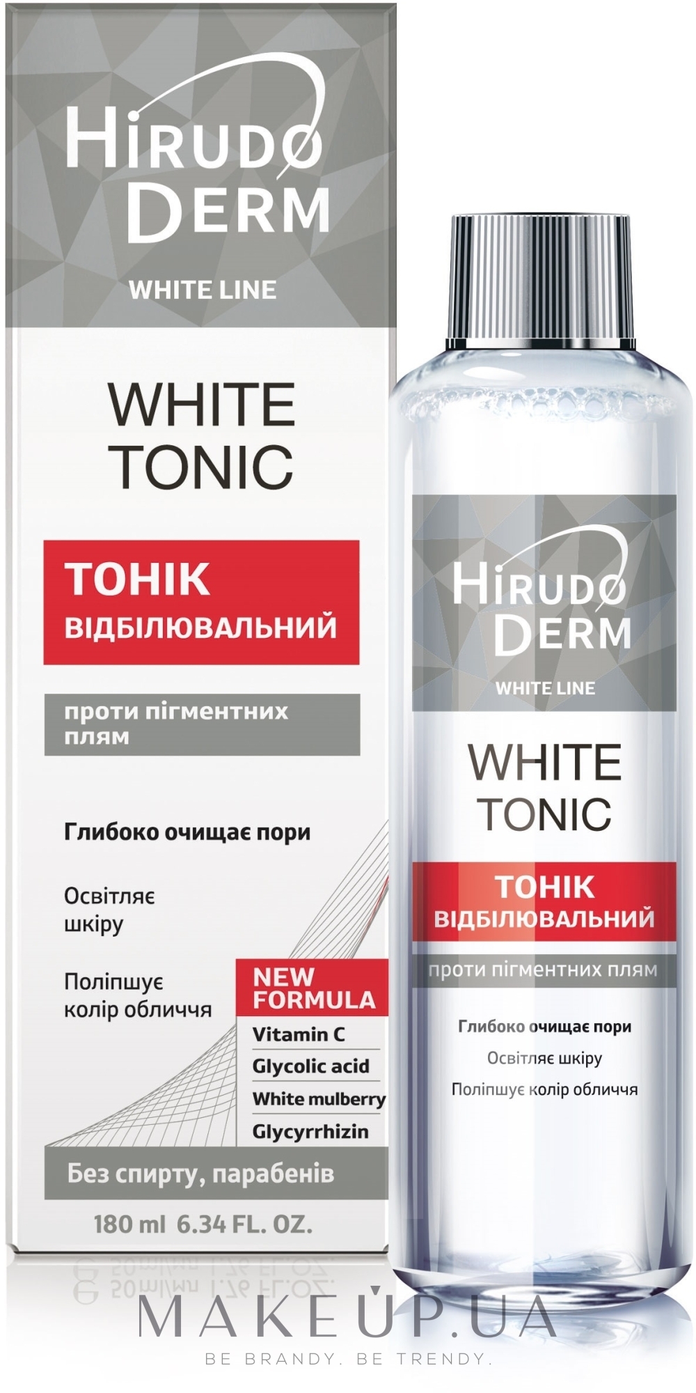 Відбілюючий тонік - Hirudo Derm White Tonic — фото 180ml