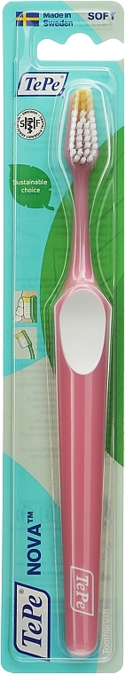 Зубна щітка Nova, м'яка, рожева - TePe Nova Soft — фото N1
