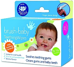 Серветки для ротової порожнини з ксилітом і ромашкою - Brush-Baby Teething Wipes — фото N1