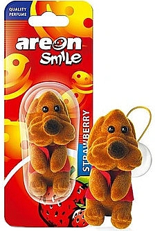 Ароматизатор-іграшка для повітря у вигляді собачки "Полуниця" - Areon Smile Toys Strawberry — фото N1