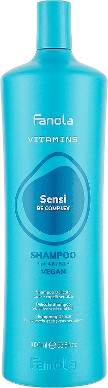 Заспокійливий шампунь для чутливої шкіри голови - Fanola Vitamins Delicate Sensitive Shampoo — фото N2