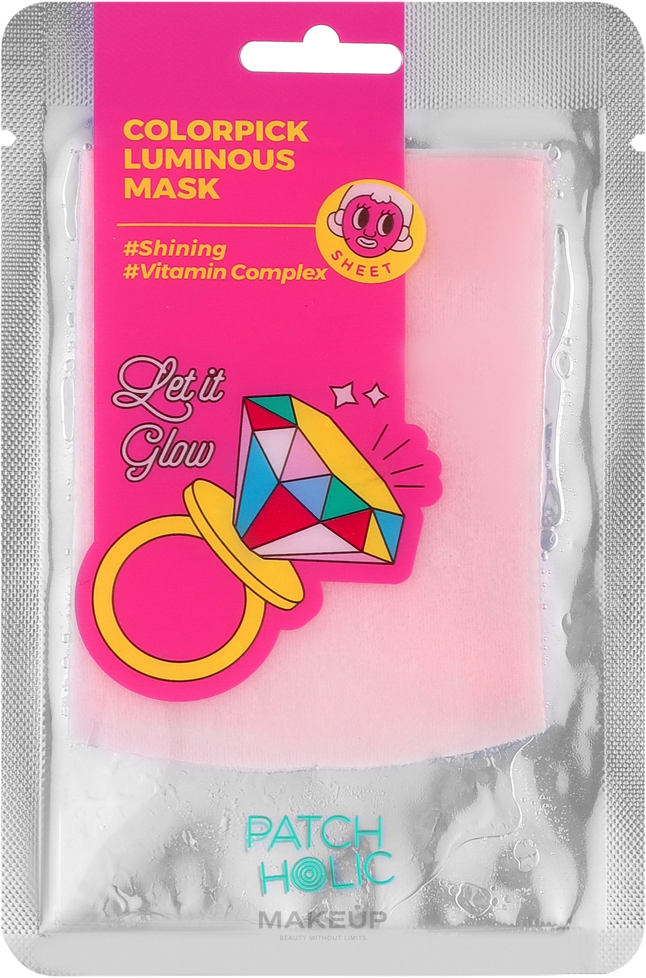 Освітлювальна тканинна маска - Patch Holic Colorpick Luminous Mask — фото 20ml