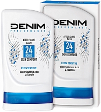 Парфумерія, косметика Бальзам після гоління - Denim Performance Extra Sensitive After Shave Balm 24 Hours