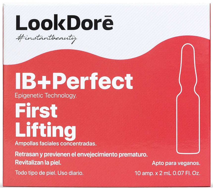 Концентрированная сыворотка в ампулах для лица - LookDore IB+Perfect First Lifting Ampoules — фото N1