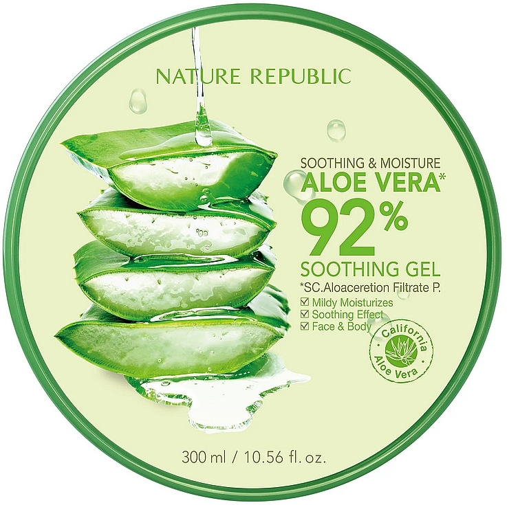 Гель для обличчя - Nature Republic Soothing & Moisture Aloe Vera 92% Soothing Gel — фото N1