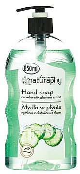 Рідке мило для рук, огірок і алое вера - Bluxcosmetics Naturaphy Hand Soap — фото N1