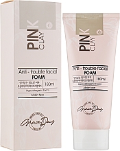 Пенка для умывания лица с розовой глиной - Grace Day Pink Clay Anti-Trouble Facial Foam — фото N2